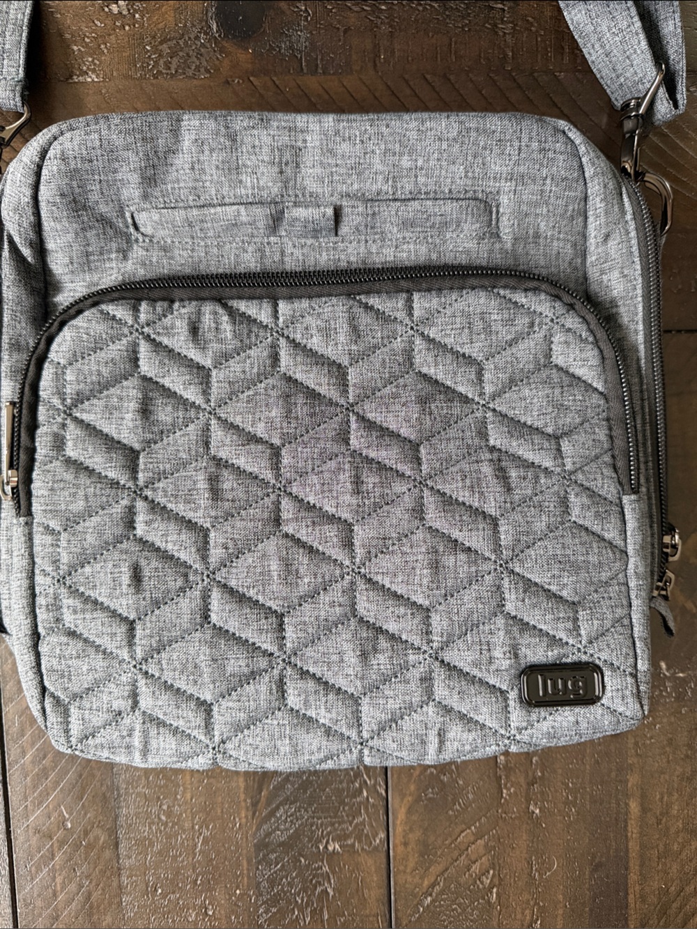 Lug Gray Quilted Crossbody Bag with Wallet - Stylish Everyday Carry